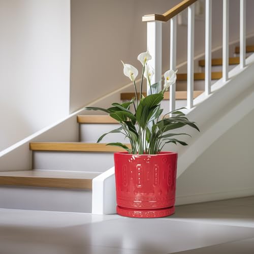 12 Inch Pots for Plants (12 Inch / Red)