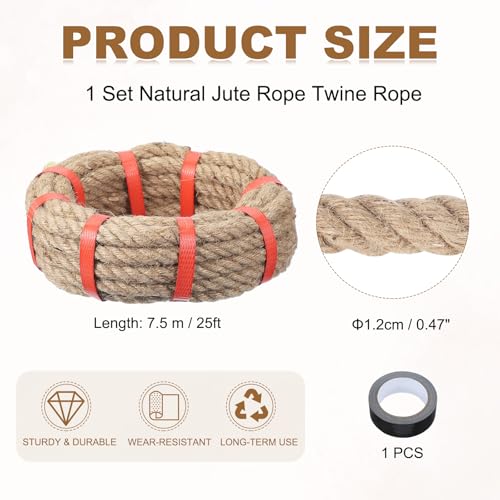 Jute Rope 0.5 Inch x 49ft
