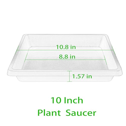Square Plant Saucer 10 Inch 2 Pack (10"(2Pack) / Blue)