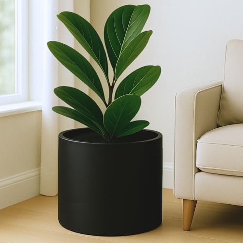 Large Planter for Indoor or Outdoor (Matte Black / 14.6 Inch)
