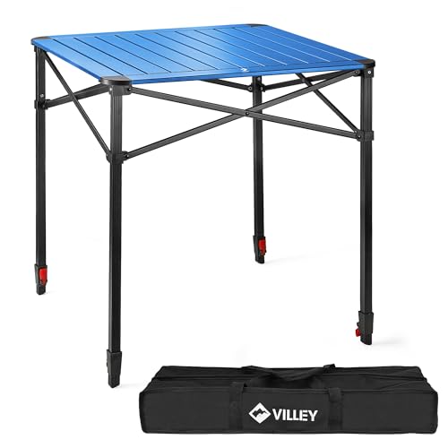 Folding Camping Square Table (Blue / Large)