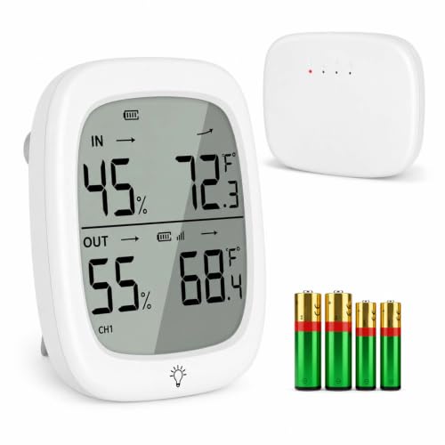 Indoor Outdoor Thermometer Wireless Hygrometer