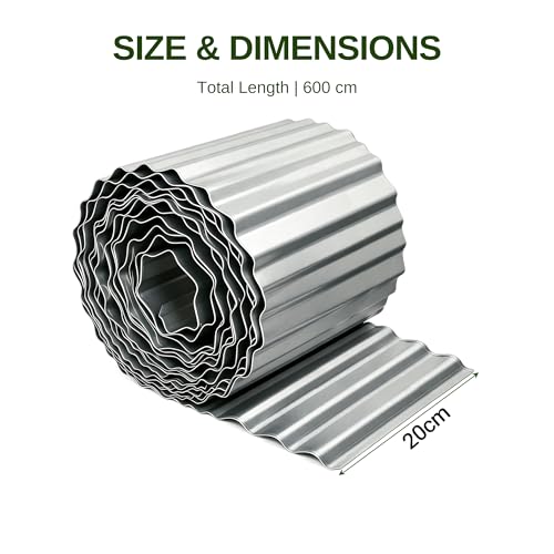 Garden Wide Corrugated Galvanized Steel Landscape Lawn Edging