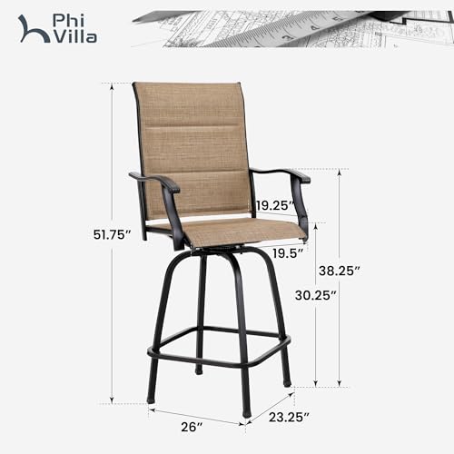 Outdoor Swivel Bar Stools Set of 2 (2 Count)