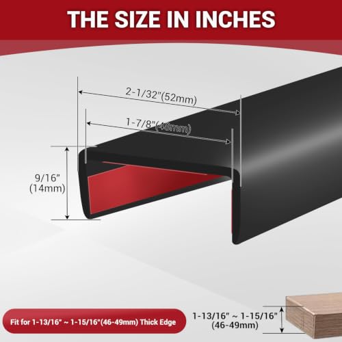 Rubber Edge Trim (Fit 1-7/8" - L20' / Black)