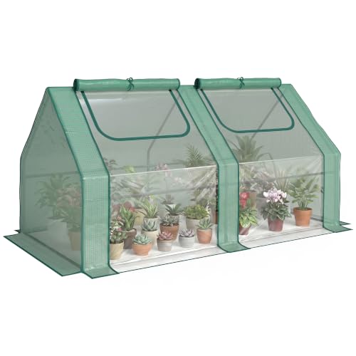 6' x 3' x 3' Portable Greenhouse with 2 PE (Green / 6' x 3' x 3')