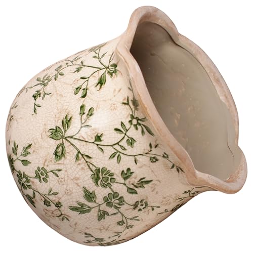Vintage Ceramic 6.11'' Plant Pots (Sage Beige)