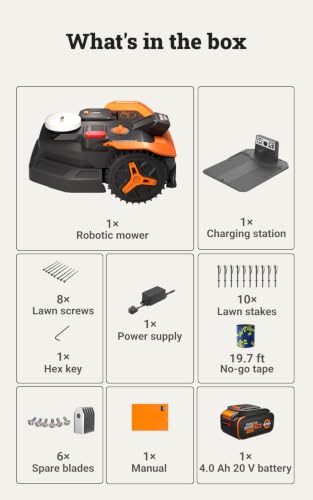 Robot Lawn Mower for 1 (Two-Wheel Drive / Up to 1/4 Acre)
