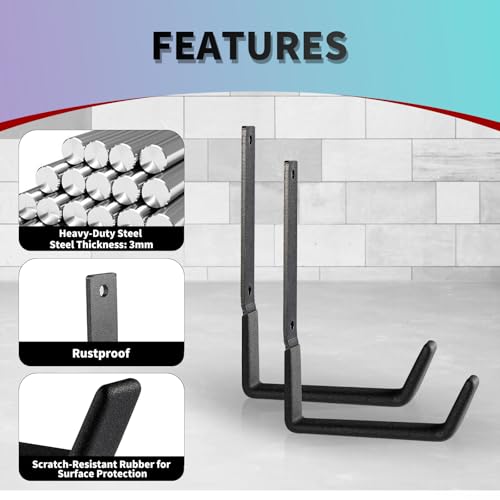 Heavy Duty Steel Garage Hooks (6 Count)