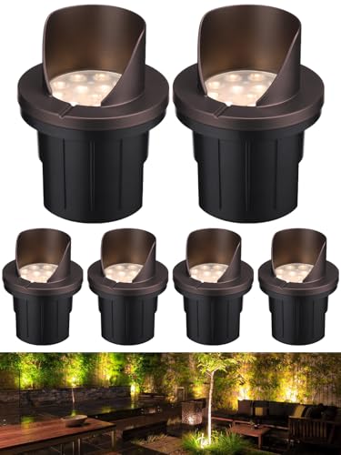 6 Pack Dia.4 Inch 3000K Well Lights Shielded Top Oil Rubbed Bronze (Oil-Rubbed Bronze)