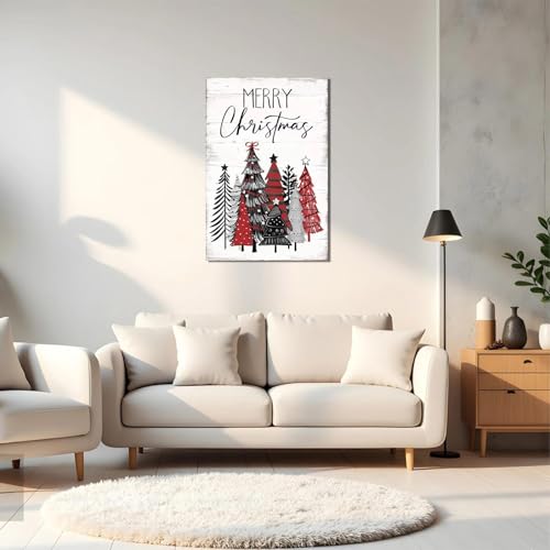 Merry Christmas Tree Canvas Wall Art (24"L x 36"W / Christmas Tree)
