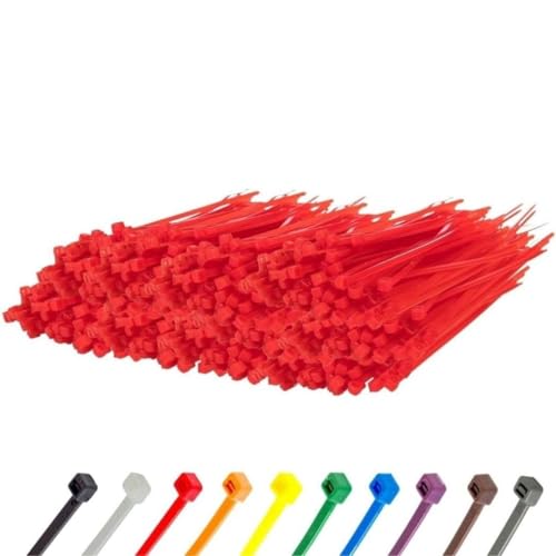 8 Inch Red Zip Ties (Red / 8" (18lb))