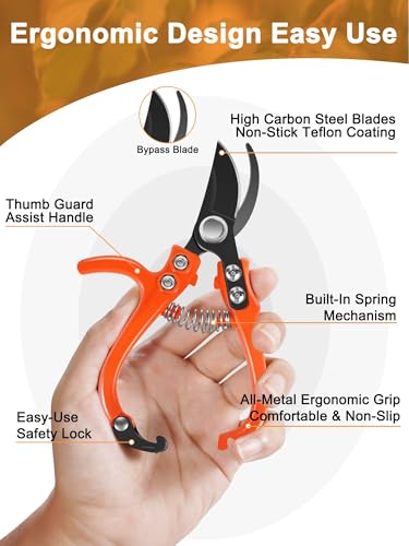 6.3" Garden Scissors for Plant (Curved Blade(Bypass))