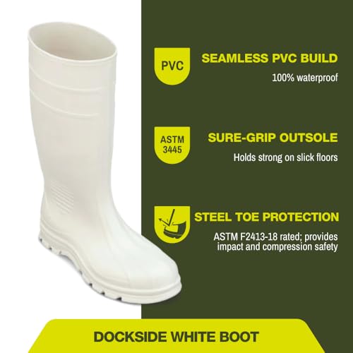Heartland Dockside Waterproof Steel Toe Boots for Men and Women