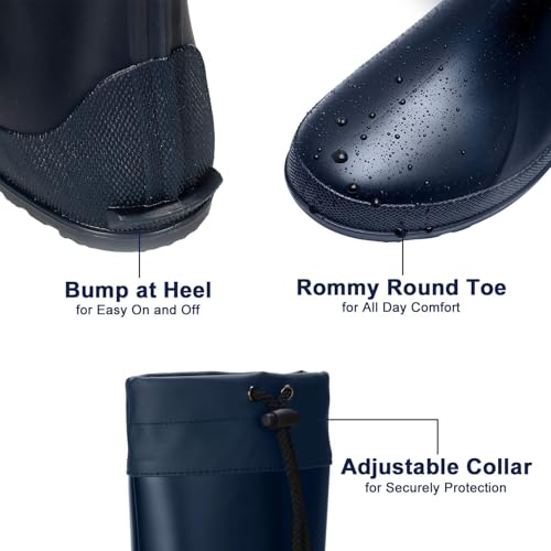 Women's Packable Tall Rain Boots Ultra Lightweight Garden Boots