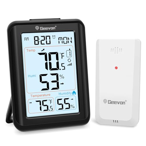 Wireless Indoor Outdoor Thermometer Hygrometer (Black C / 256300 Small)