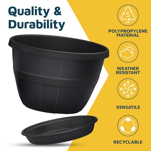 10 Inch Whiskey Barrel Planters Outdoor Pack of 20 (20 Count)