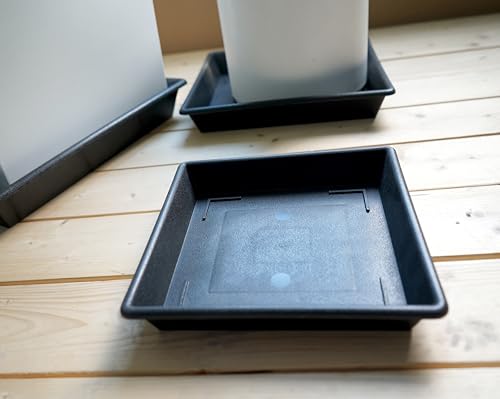 Square Plant Saucer 5 Pack 8 10 12 14 16 18 20 Inch (5 Count)