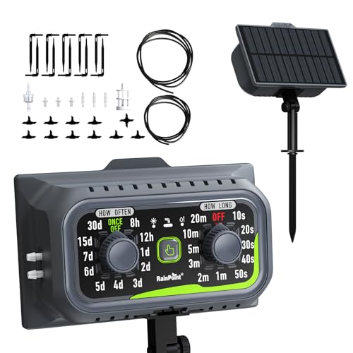 Compact Programmable Solar Automatic Plant Waterer Kit Work with Indoor Outdoor