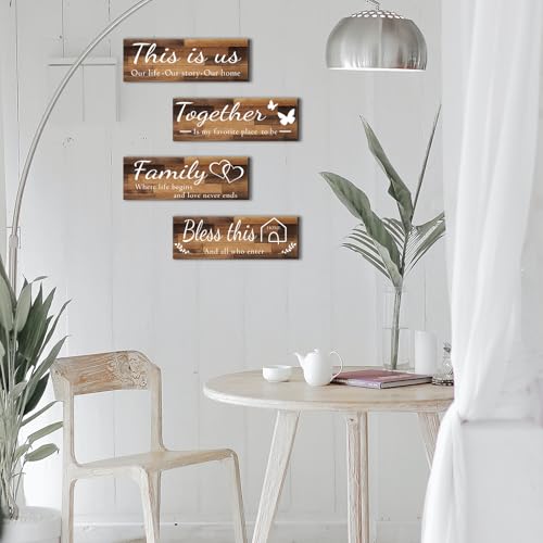 4 Pieces Home Wall Signs (4 Count)