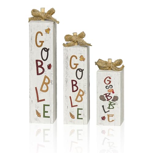 Smile Thanksgiving Wooden Sign (Gobble)