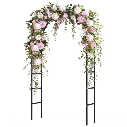 Garden Arch Trellis for Climbing Plants Outdoor (94.5"(H)*55"(L)*7.7"(W))