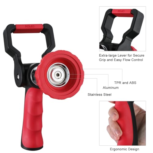 High Pressure Fireman's Spray Nozzle (Red)
