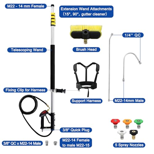 24FT Telescoping Pressure Washer Wand