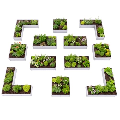 Anleolife 12 Bed Rectangle (Set of 12 / Bloom-white)