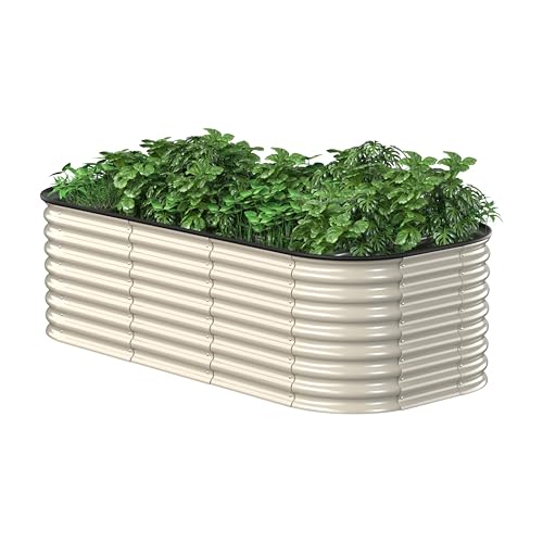 6x3x2 FT Raised Garden Bed (Ivory White / 6x3x2FT)