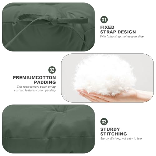 Porch Swing Cushions (Dark Green / 47x 40 inches)