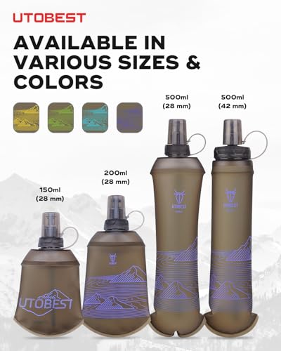 Soft Flask 150ml Collapsible Running Water Bottles (1PCS 150ml Purple)