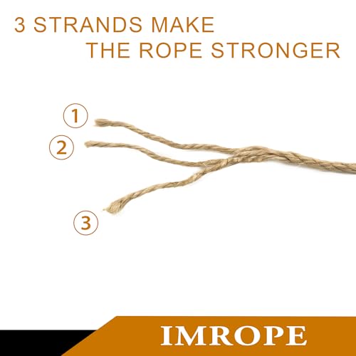 2mm x 1000 Feet Natural Jute Rope (1000 Foot)