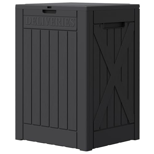 52 Gallon Large Outdoor Package Delivery Box (Black / 52 Gallon)