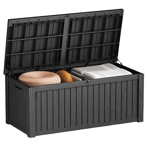 180 Gallon Outdoor Storage Box Waterproof (Black / 180 GAL)