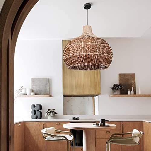 19.68" Wicker Chandelier Coffee (50cmx45cm)