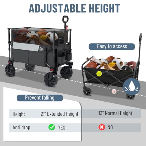 Foldable Wagon 350L Extendable Height (Gray / 350L)
