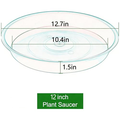 3Pcs Plant Saucer Tray (12in（3pcs） / White)
