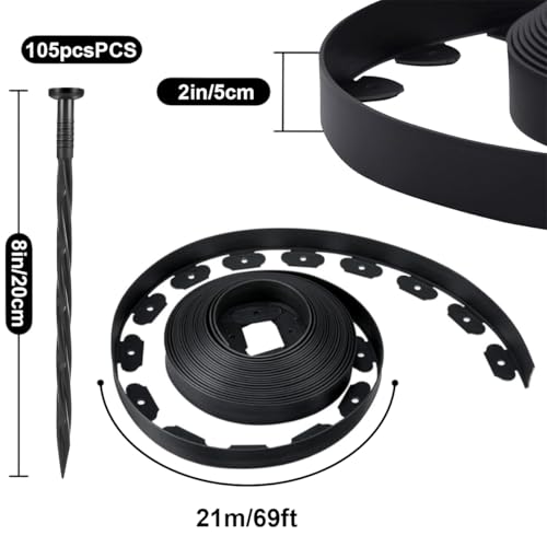 69FT Landscape Edging (Black / 2IN x 69 FT)