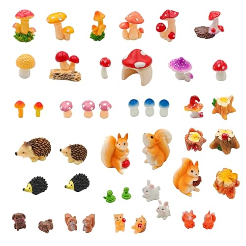 44PCS Miniature Garden Accessories Set (Mushroom)
