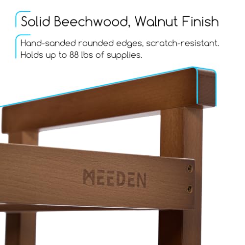 Rolling Art Supply Cart (Walnut)