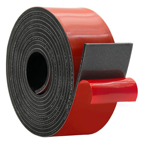 Adhesive Reinforced Solid Rubber Sheets (2" x 10' / .187" thick(Adhesive）)