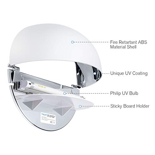 Wall Sconce Fly Light Trap for Capturing Flies (white)