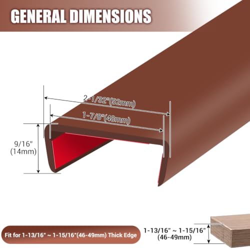 Rubber Edge Trim (Fit 1-7/8" - L20' / Brown)