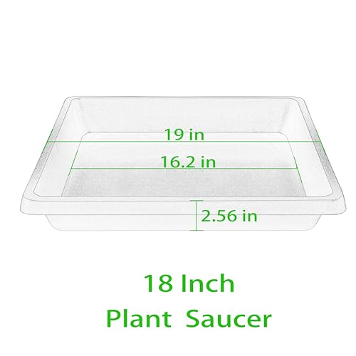 Square Plant Saucer 18 Inch 2 Pack