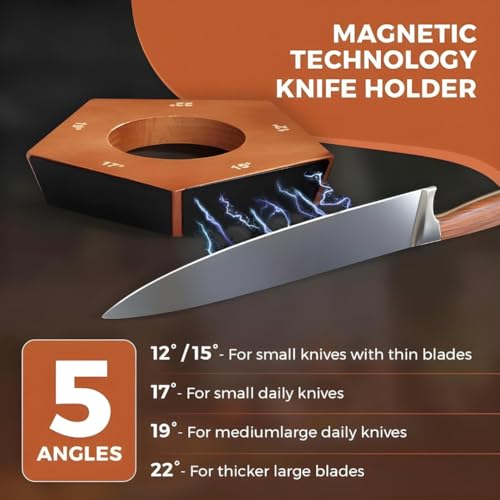 High Carbon Stainless Steel Rolling Knife Sharpener with 400 (Bronze)