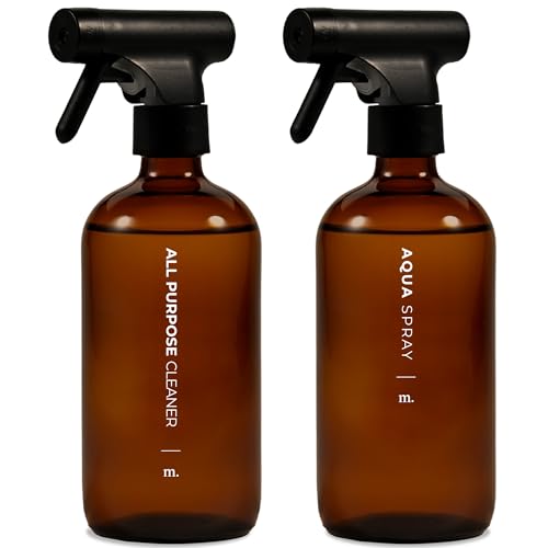 Amber Glass Spray Bottle for Cleaning (Amber)