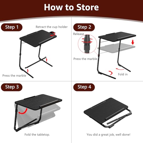 TV Trays Set of 4 (Black)