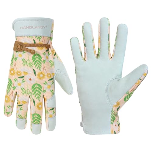 Work Gloves for Women (Small (Pack of 1) / Flower White)
