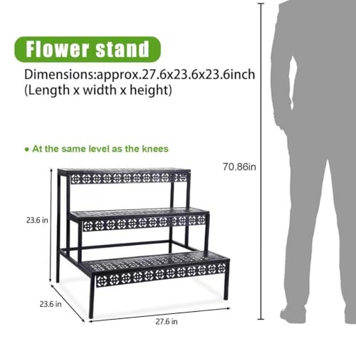 3 Tier Stair Style Metal Plant Stand